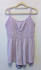 H&M Divided Lilac Floral Crinkle Playsuit Size M