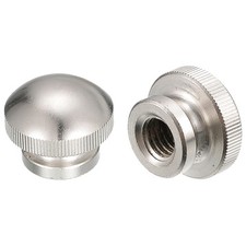 Knurled Thumb Nuts, 2pcs M8 x D19mm x H16mm Carbon Steel Blind Hole Nuts