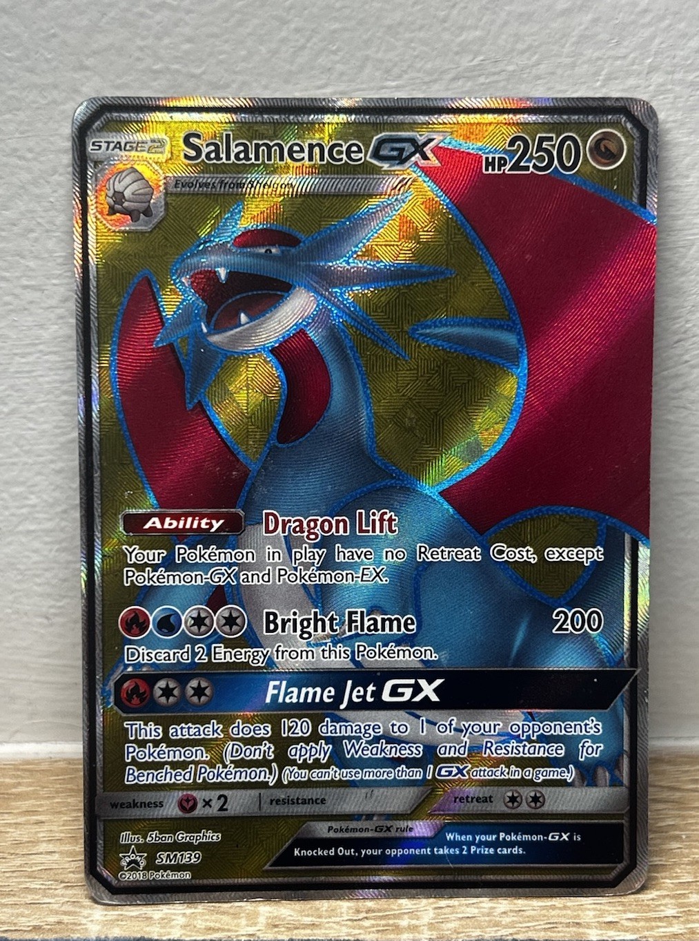 Salamence GX SM139 Full Art Pokémon Black Star Promo Standard Size Card