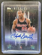 2025-26 Topps Midnight Clyde Drexler Dark Mark Winter Solstice Auto #/35