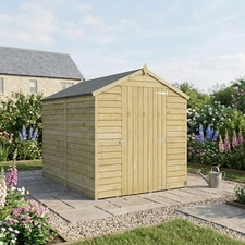 8x6 Wooden Garden Shed Overlap Apex Single Door No Window Storage 8ft6ft Waltons