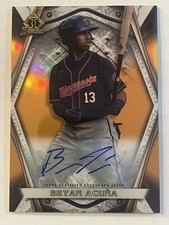 2022 Bowman Chrome Bryan Acuna Orange Invicta Insert Auto /25 - Twins