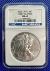 2008 ~ Silver Eagle S$1 ~ NGC MS69 ~ EARLY RELEASES ~ #3134486-087