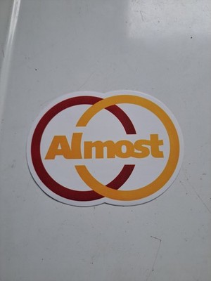 ALMOST SKATEBOARDS THE UNITED RINGS LOGO DIE CUT SKATEBOARD STICKER