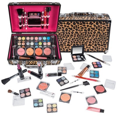 SHANY Carry All Make up Train Case with Pro Makeup Set, Beauty Brushes, Lipst...