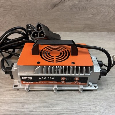 CMTOOL 18 AMP 48 Volt Golf Cart Charger EZGO RXV & TXT, 3-Pin Triangular Plug