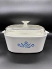 VTG Corning Ware Blue Cornflower 5 Qt Dutch Oven Casserole Dish Pyrex A12C Lid