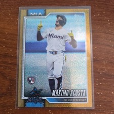 2026 Topps Series 1 Maximo Acosta Gold Sandglitter RC 06/50 #172 - Marlins
