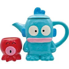 SANRIO Hangyodon Tea Set Teapot (15 x 13cm) Tea Cup (8 x 7cm) SAN4657