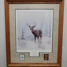 Leo Stans Ltd Edition Winter Wonder 24.5X20.5 Inches Framed & Matte/Stamp/Coins