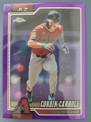 Topps Chrome 2025 Corbin Carroll #83 Purple Refractor 28/75 Diamondbacks