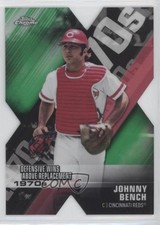 2020 Chrome Decade of Dominance Die-Cuts Green Refractor 39/99 Johnny Bench o7m
