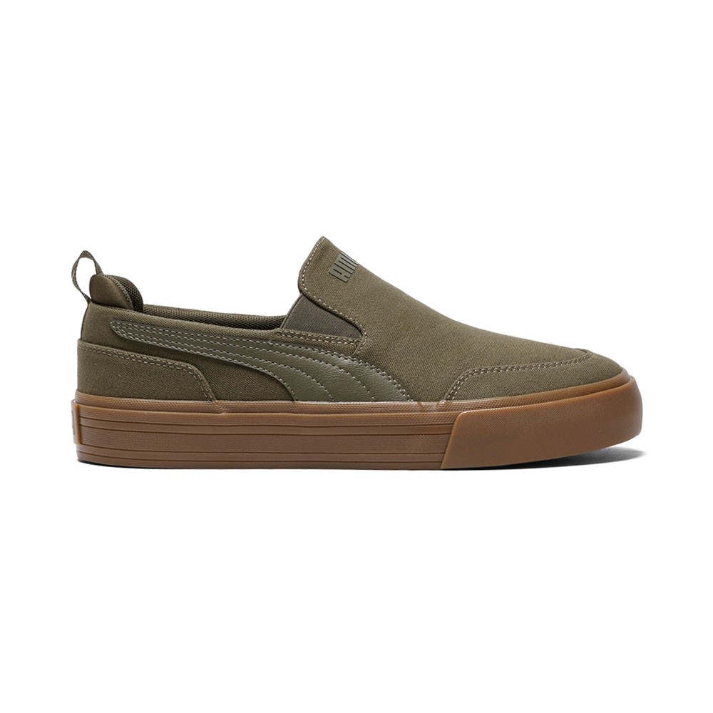 PUMA Court Classic Vulcanized Slip On  Mens Green Sneakers Casual Shoes 40021609