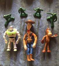Toy Story Woody  Buzz Lightyear  Bullseye Lot Burger King Kellogg  s Nostalgic