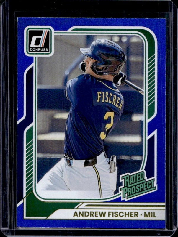 2026 Panini Donruss Andrew Fischer Rated Prospects Blue Prospect #/149 Brewers