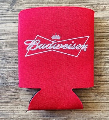Red And White Budweiser Koozie