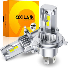 H4/9003/HB2 LED Bulbs, 50000LM 900 Brighter 6500K Cool White, 1:1 Halogen Size,