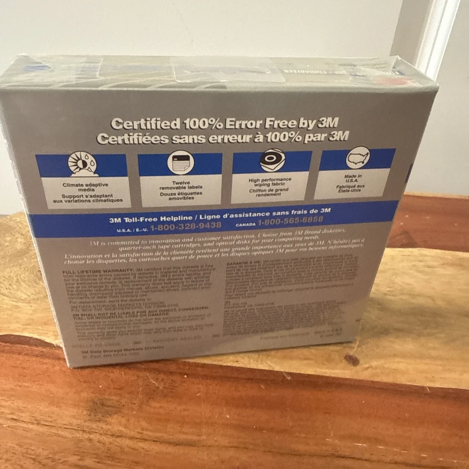 3M 10 件装双面/双密度 5 1/4 英寸软盘,全新旧库存 — 第 3/4 张图片
