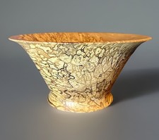 Signed Hand Turned Spalted Red Alder Wood Bowl 5  x9  