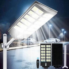Outdoor Solar Street Light Motion Sensor Lamp Commercial Dusk To Dawn Road Lamp