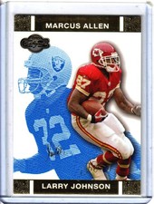 2007 Co-Signers Blue Changing Faces Gold /349 Larry Johnson Marcus Allen #13 HOF