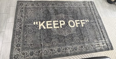 IKEA Virgil Abloh 'Keep Off' Rug 200x300 cm Grey/White