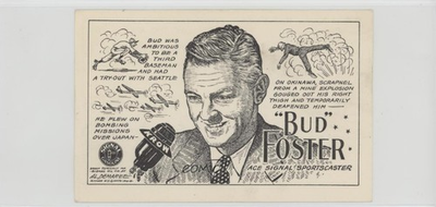 #ad #ad 1947 Signal Oil Pacific Coast League Bud Foster 0n8 $34.74