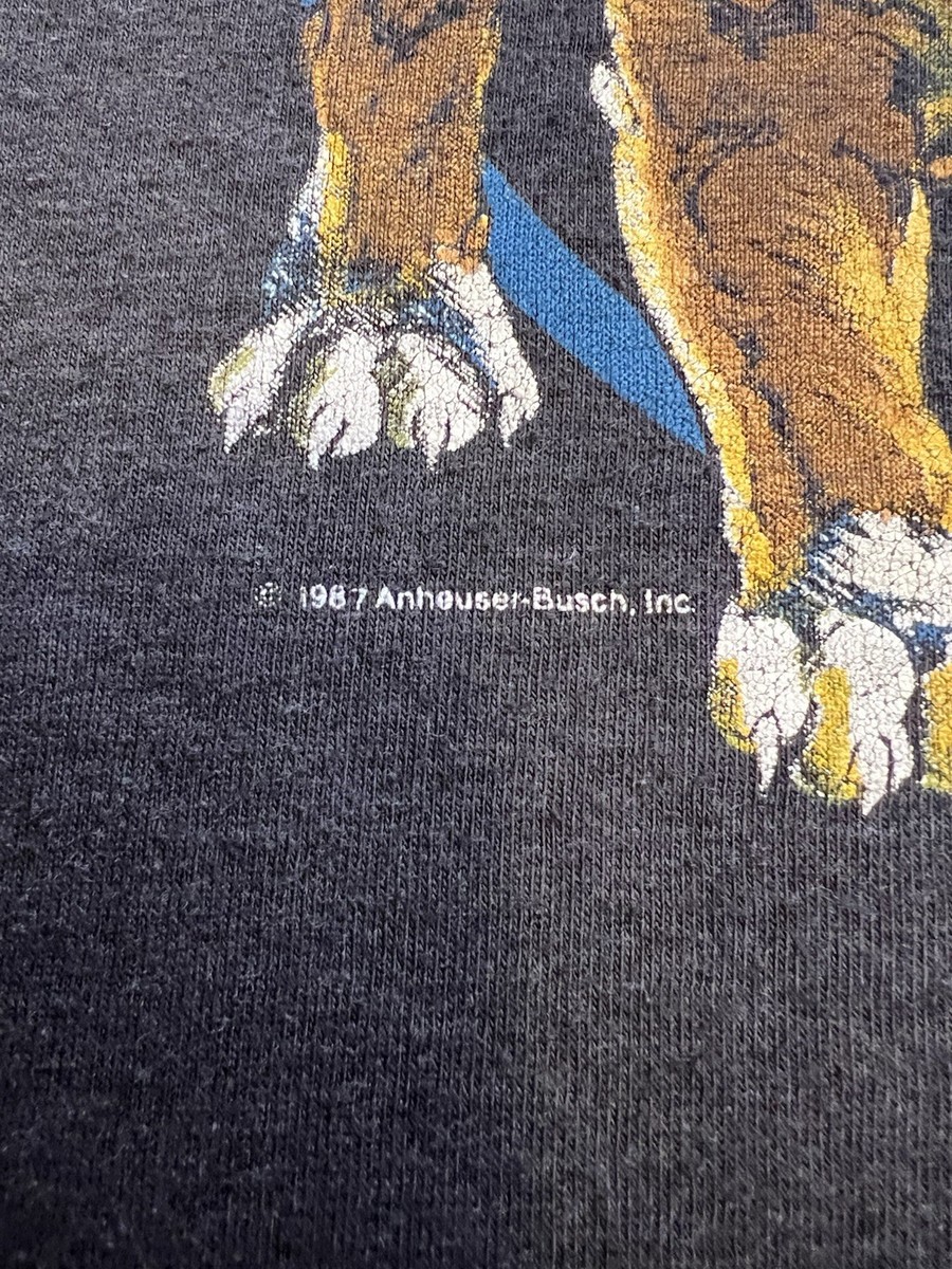 Vintage 1980s Budweiser “Budweiser Salutes You!” USMC Marines T