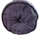 Bolster Pillow - Cylindrical Shape - Deep Purple - Satin-Like Sateen Stripes - — photo 5