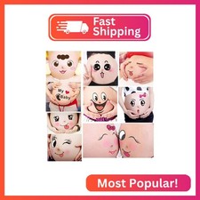 TAFLY 10 Sheets Facial Expressions Pregnancy Baby Bump Belly Stickers Maternity