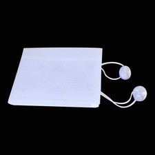 Bath Toy Storage Bag Mesh Organizer With Hook For Bathroom 35 x 45 cm White