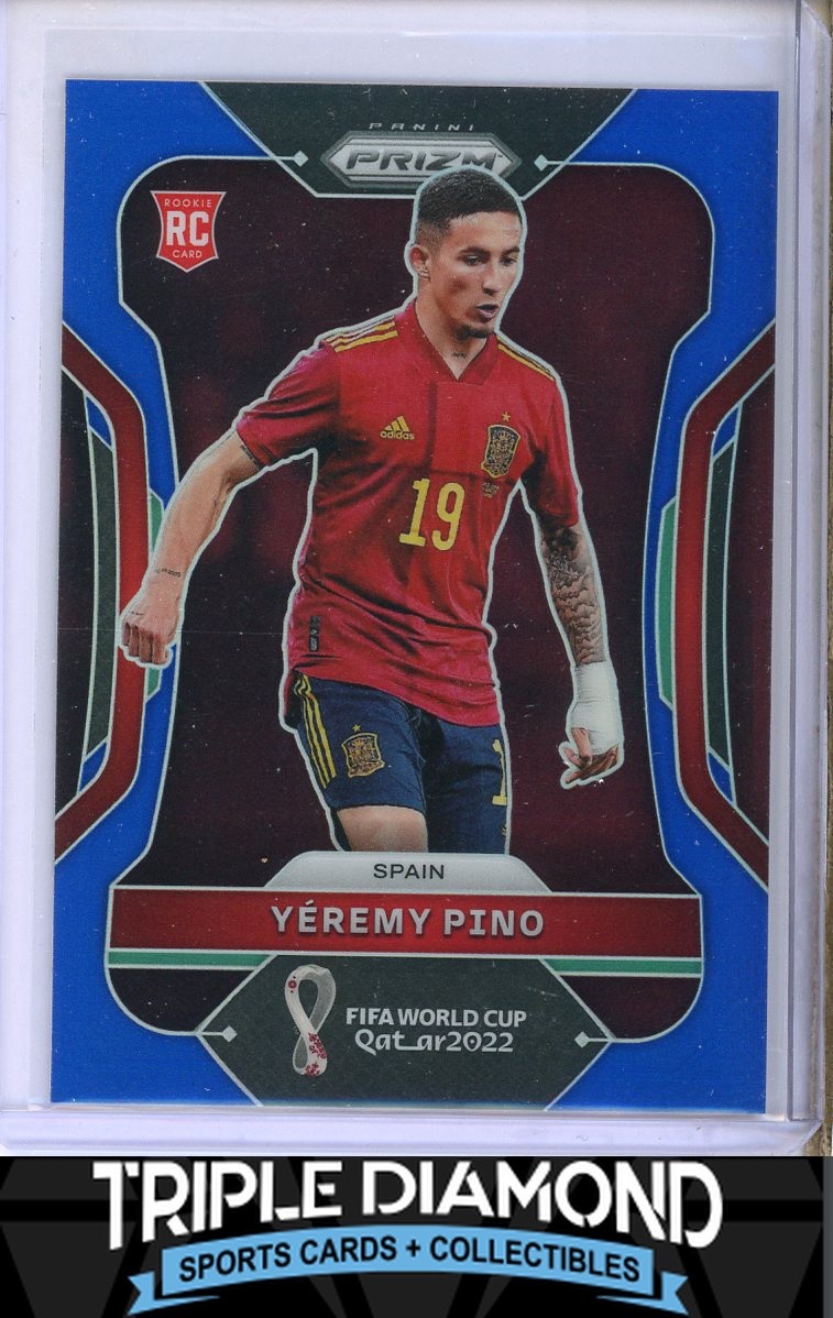 2022 Panini Prizm FIFA World Cup Yeremy Pino Rookie Blue Prizm #176/299 P462