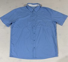 Camisa con botones Under Armour para hombre 2XL azul claro Heatgear camisa de pesca al aire libre