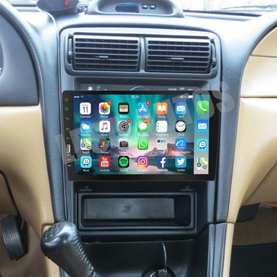 1 Din Car Stereo Radio Android Auto Carplay GPS + Cam For Ford Mustang 1994-2000
