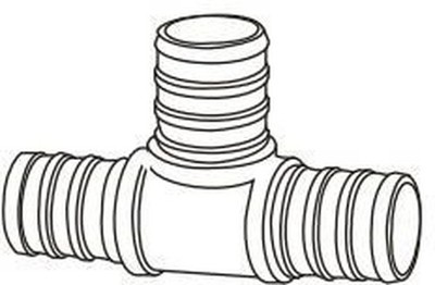 BMI 39405 Tee Fitting 3/4'' C46500 DZR Brass 100 PSI PEX x PEX x PEX