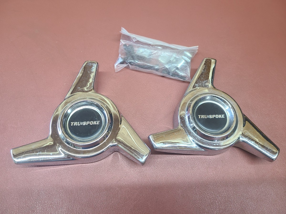Vintage Truespoke Wire Wheel Spinner Center Caps Hubcaps Bolt On 3