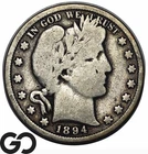 1894-O Barber Half Dollar, Better New Orleans Date