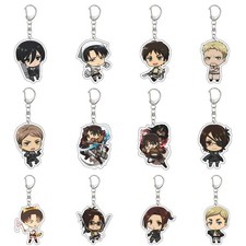 55MM Anime Attack on Titan Keychain Eren Jaeger/Mikasa Ackerman/Armin Arlert Key