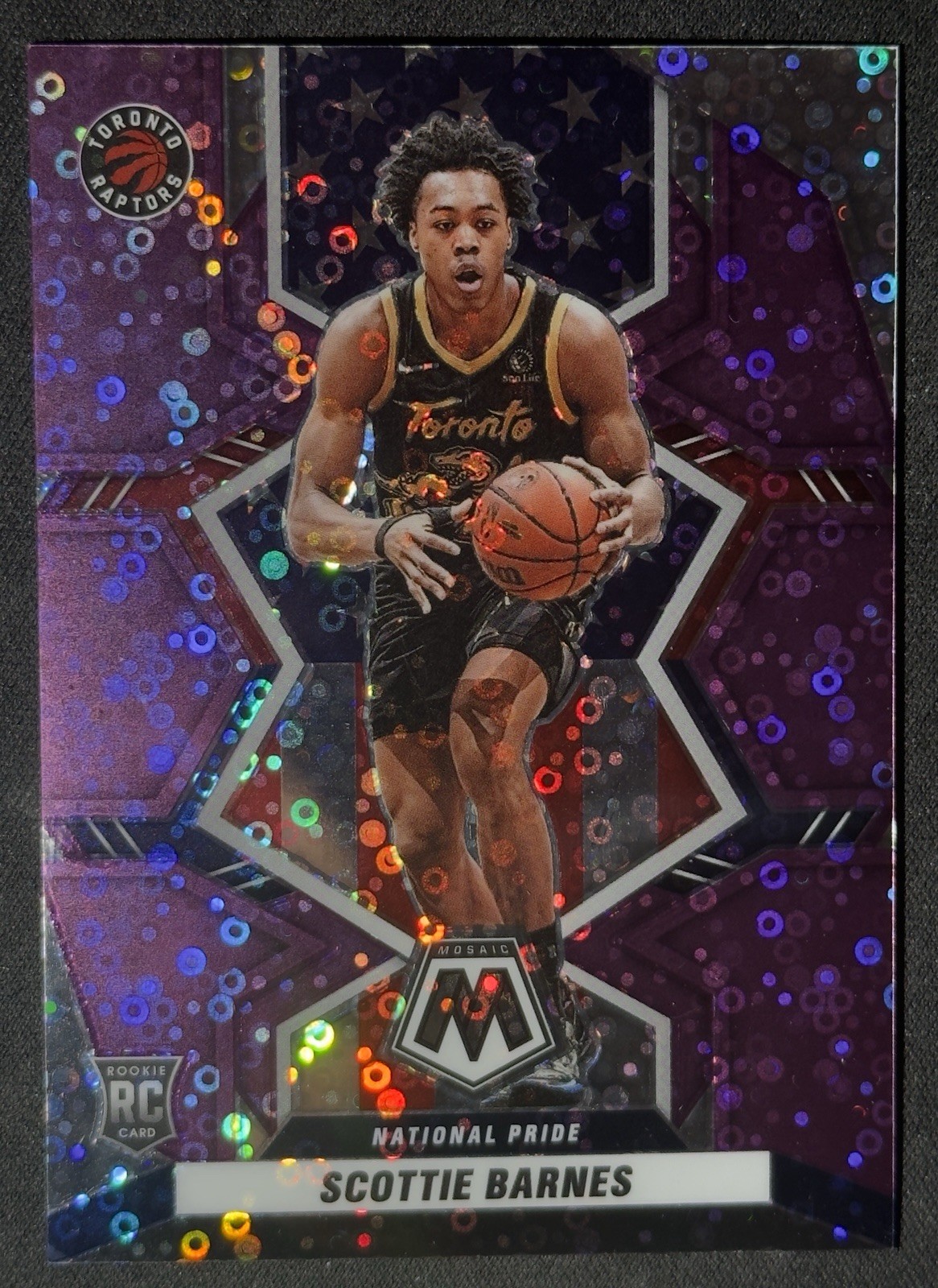 2021-22 Mosaic Rookie Purple Fast Break /50 National Pride #257 SCOTTIE BARNES