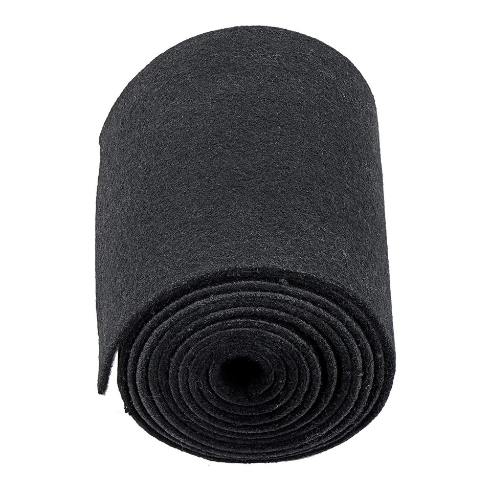 BLACK Ribbed Bunk Carpet / Marine Boat Trailer Runners / Outdoor 12