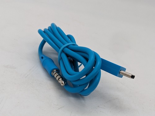 USB-C to 3.5mm audio cable ONLY JLab JBuds Work wireless headset aux lead blue - Photo 2/7