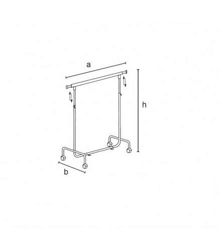 STENDER SEMPLICE PER ABBIGLIAMENTO RESISTENTE . STAND APPENDIABITI CARRELLO POR - Foto 11 di 11