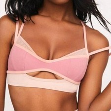 For Love  Lemons x Victoria's Secret Emma Sport Bra XXS Pink Colorblock NEW 
