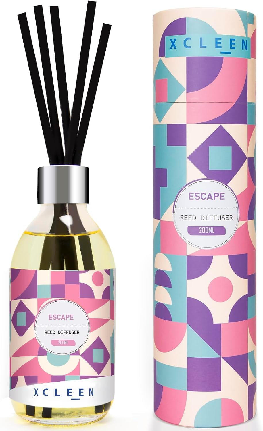 Escape Reed Diffuser Set, 6.7 Oz Large Bottle Scent Diffuser with Sticks, Home F