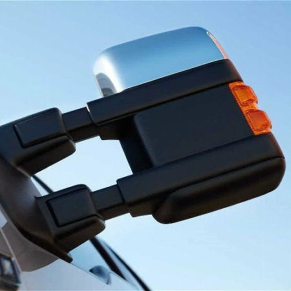 Cubiertas de espejo retrovisor medio cromadas superiores remolque para Ford F250 F350 F450 F550 2008-2016 Foto 3 de 3