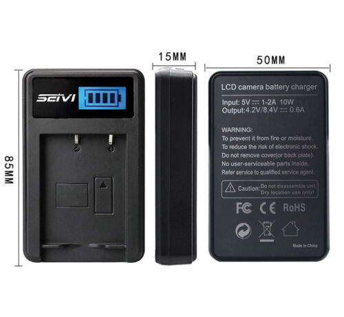 Battery Charger for Sanyo Xacti VPC-E1500,VPC-E1500TP,VPC-E1600TP Digital Camera - Picture 5 of 25