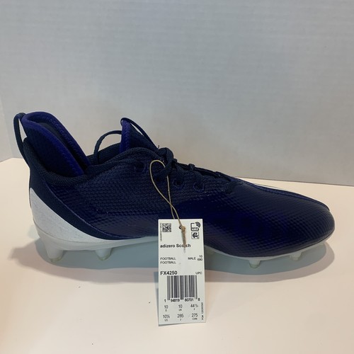 Botines de fútbol Adidas Adizero Scorch azul marino/blanco FX4250 para hombre talla 10,5 NUEVO - Imagen 12 de 17