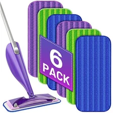 Reusable Mop Pads Compatible With Swiffer Wet Jet Mop 6 Pack Wet Pads Refill Was