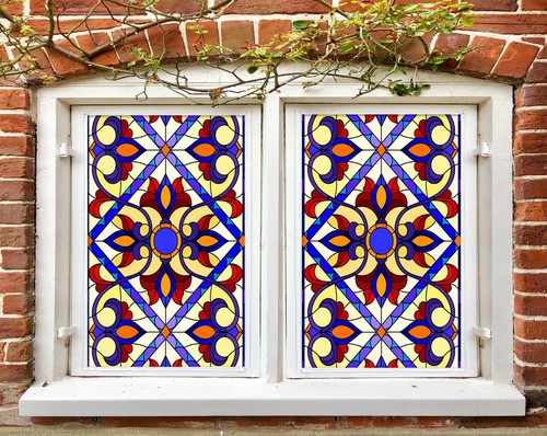 3D Blue Petal Texture A298 Window Film Print Sticker Cling Stained Glass UV Amy - Photo 1/11