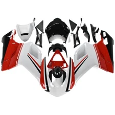 White Red Black Fairings for Ducati 848 1098 1198 2007 2012 Injection Bodywork